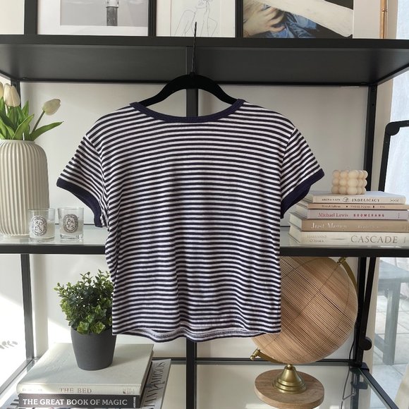 Navy and White Stripped Tee - Picture 2 of 2
